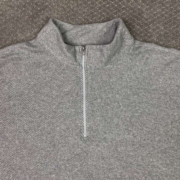 Faherty 1/4 Zip Pullover Sweater Men's XXL Gray Heather Legend Twill Stretch 2XL - Picture 2 of 13